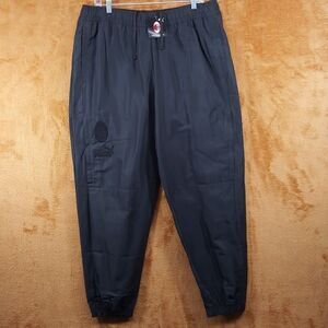 PUMA Track Pants Mens XL Black ACM Tapered Windbreaker Logo AC Milan Soccer